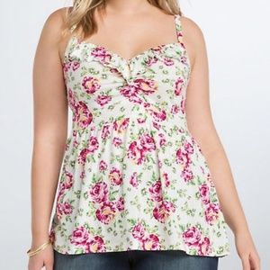 Torrid Floral Babydoll Tank size 2